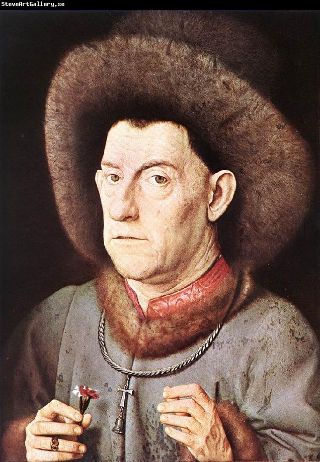 EYCK, Jan van Portrait of a Man with Carnation re